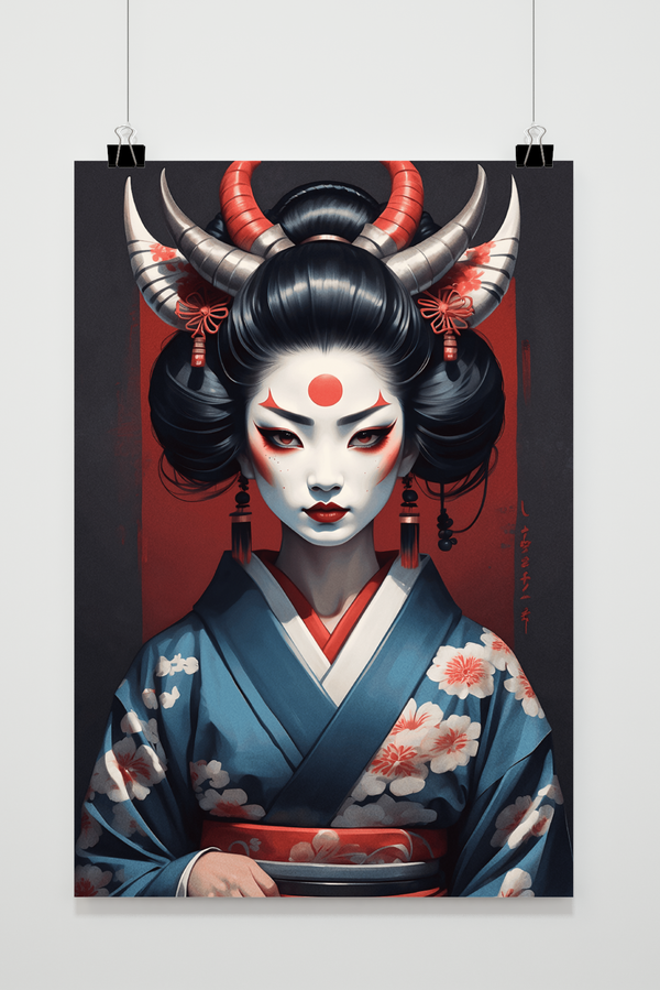 Geisha Demoon Rood poster