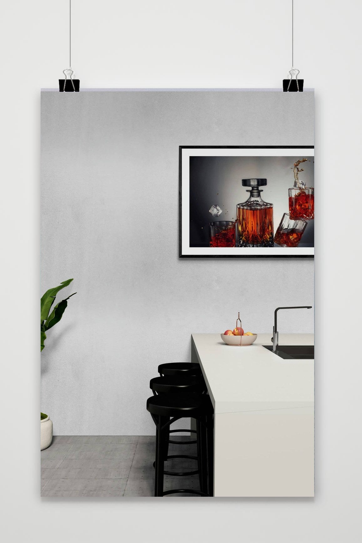 Whiskey Karaf Glazen poster