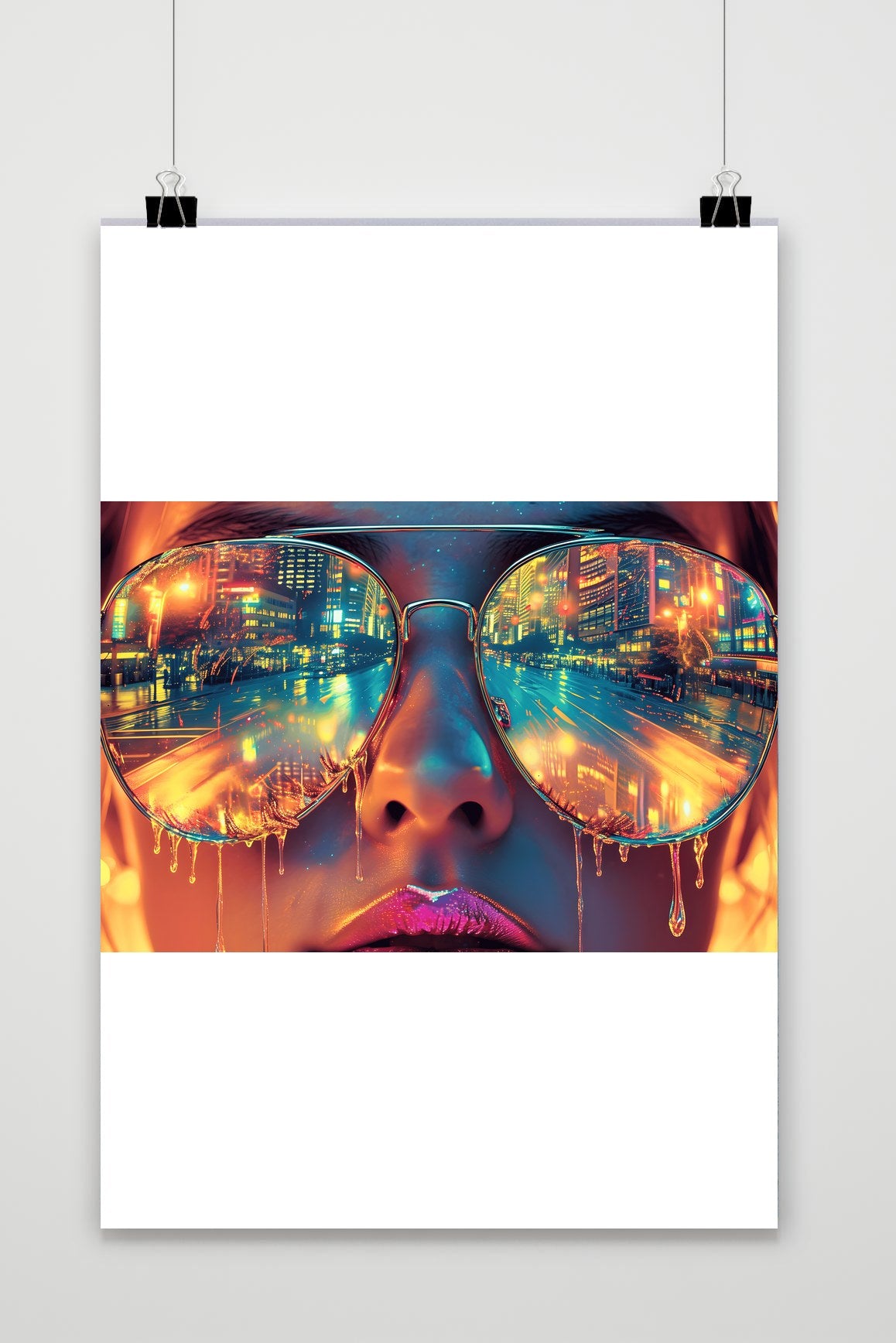 Póster Gafas Vista Ciudad de 25 Artstreet