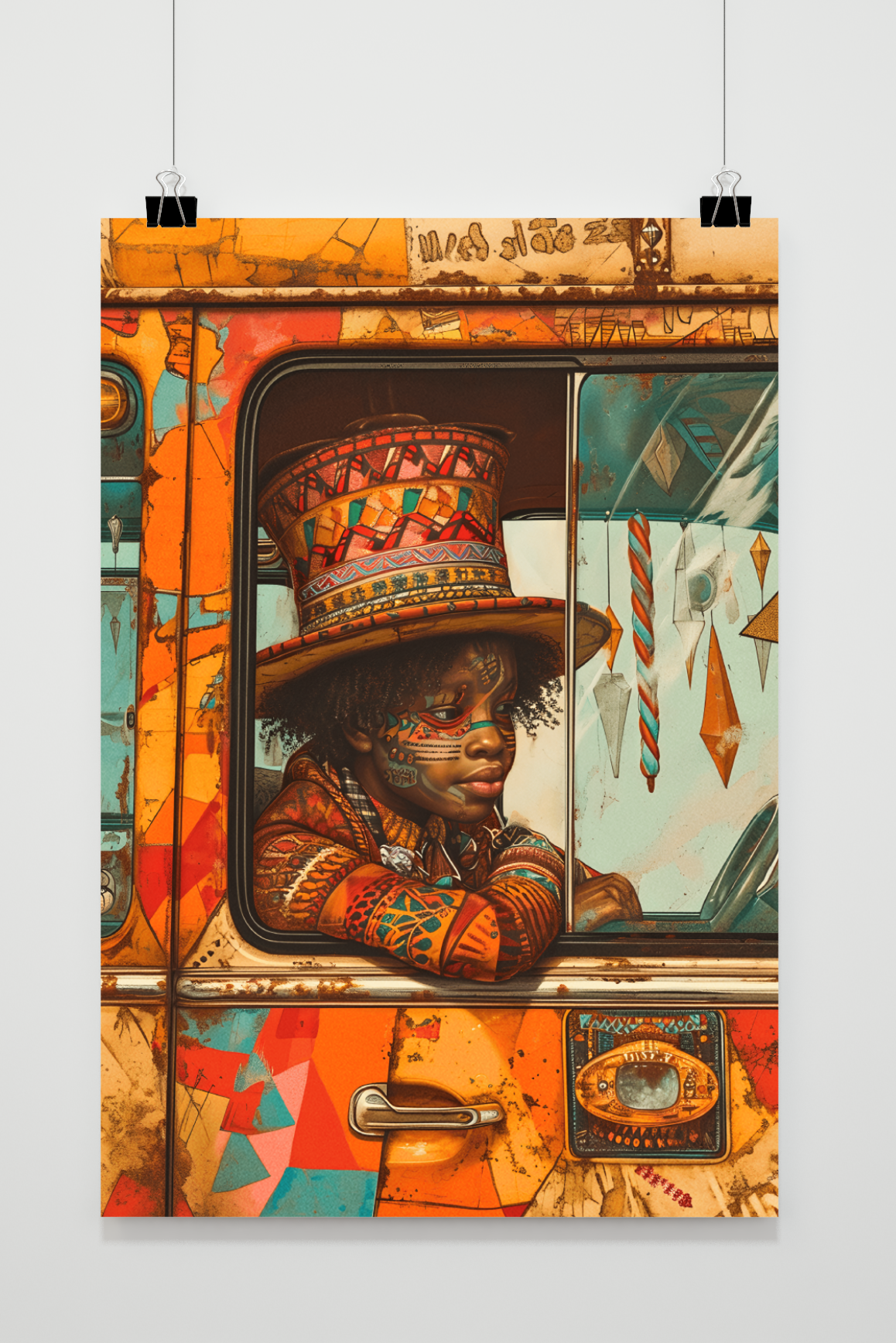 Póster Africano Colorido de 25 Artstreet