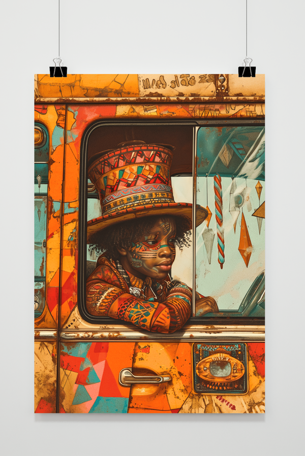 Póster Africano Colorido