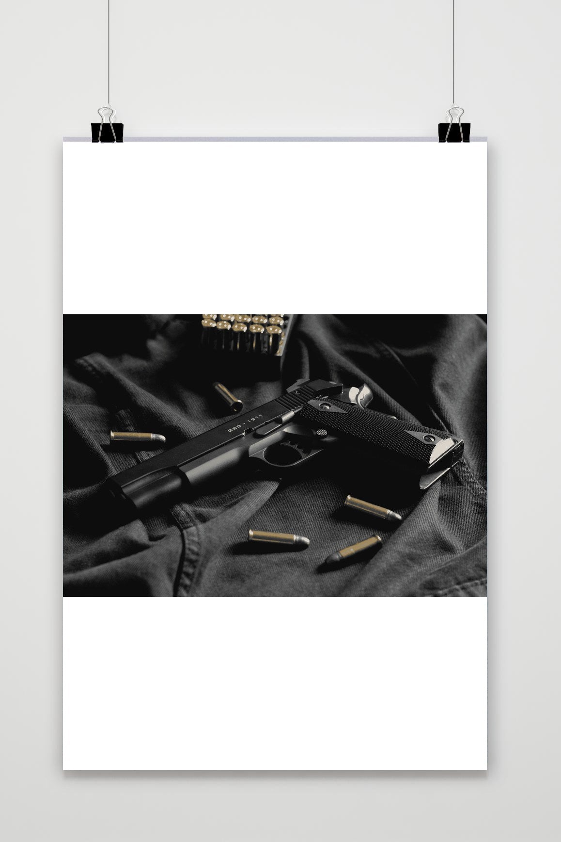 Affiche Glock avec Balles de 25 Artstreet