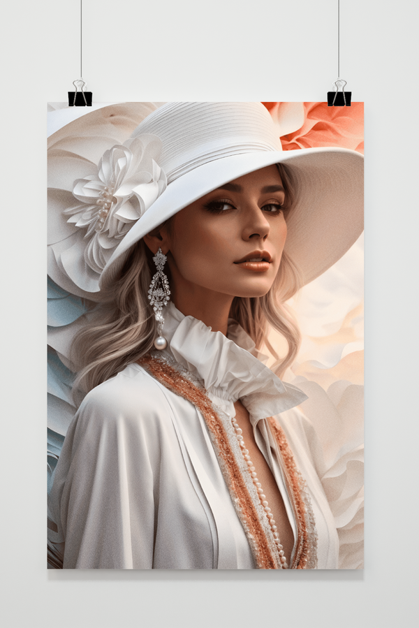 Affiche Chapeau Blanc