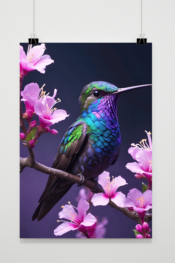 Pink Hummingbird poster