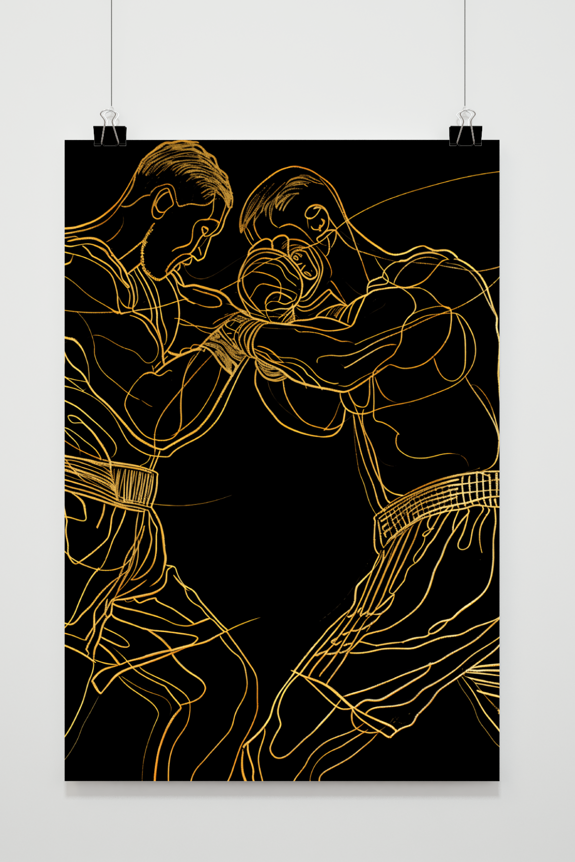 Affiche Lignes Boxe de 25 Artstreet