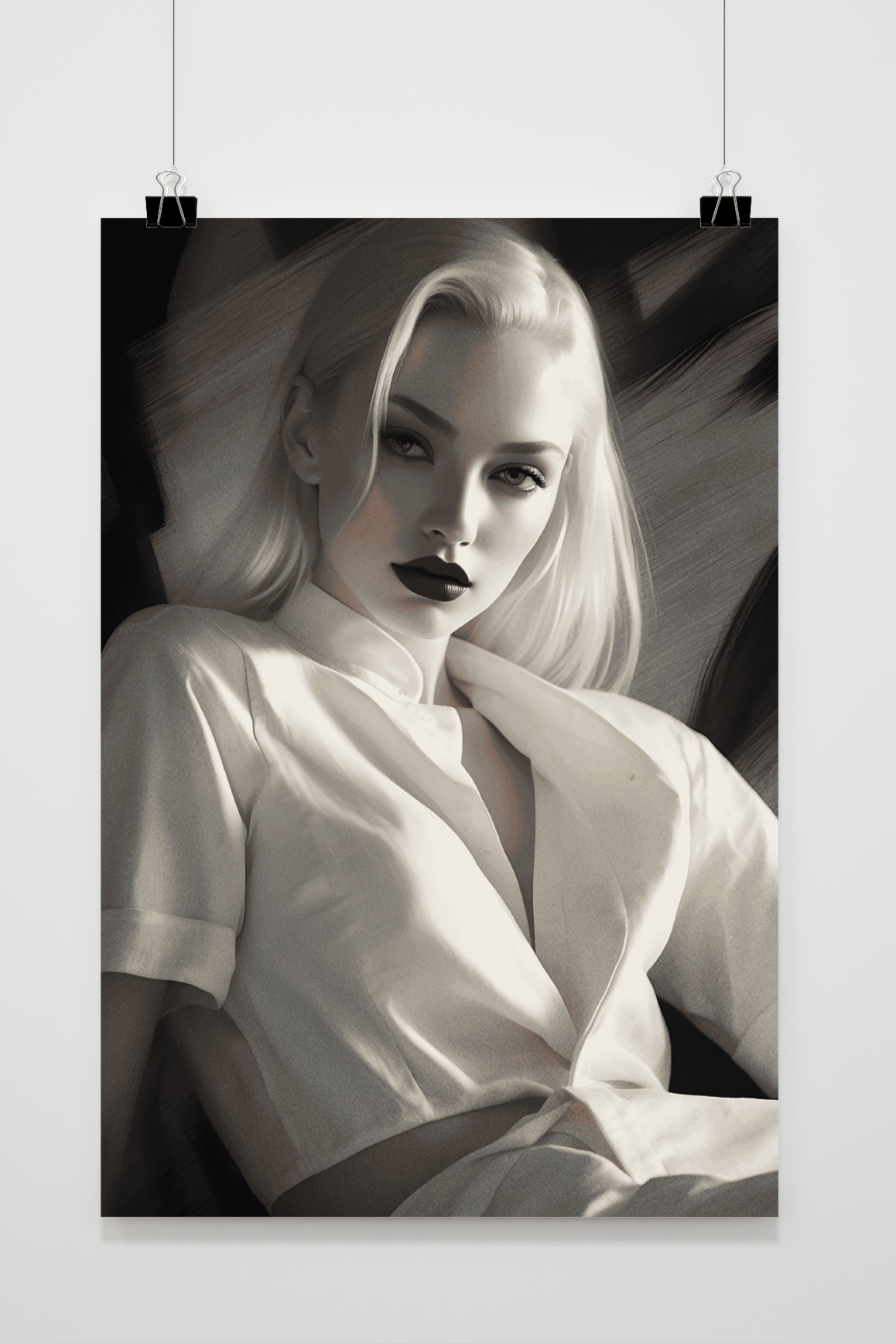Póster Blanco Rojo Aesthetic de 25 Artstreet