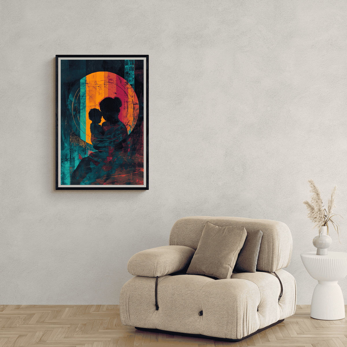 Mère et Enfant dans un intérieur
