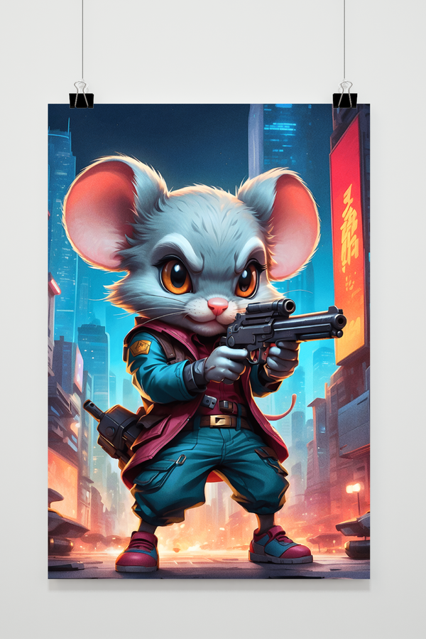 Mouse with Gun poster