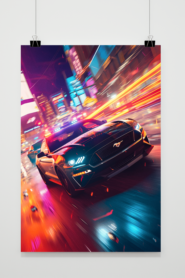 Mustang Neon poster