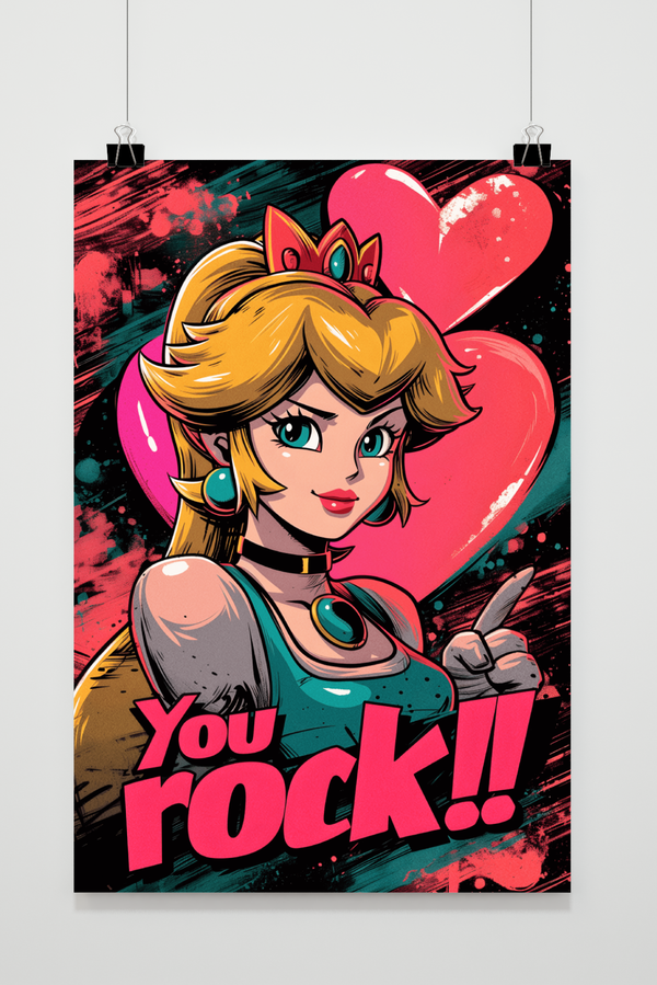 Prinzessin Peach You Rock Poster