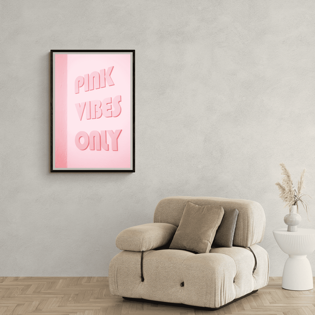Pink Vibes Only en un interior