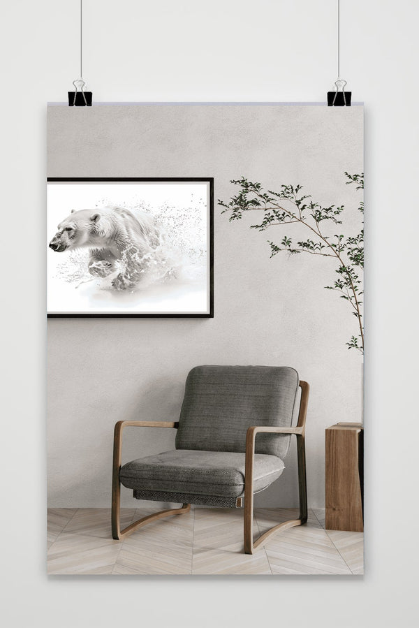 Póster Oso Polar en Acción