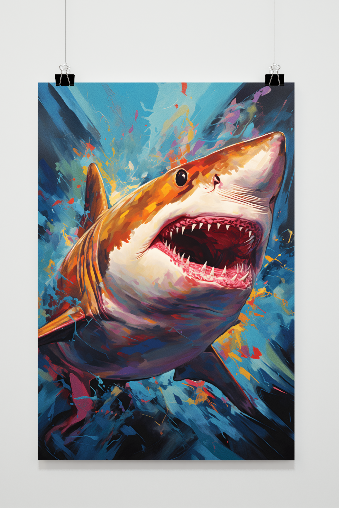 Póster Tiburón Blanco de 25 Artstreet