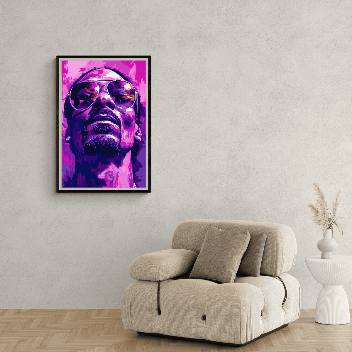 Snoop Dogg Morado en un interior