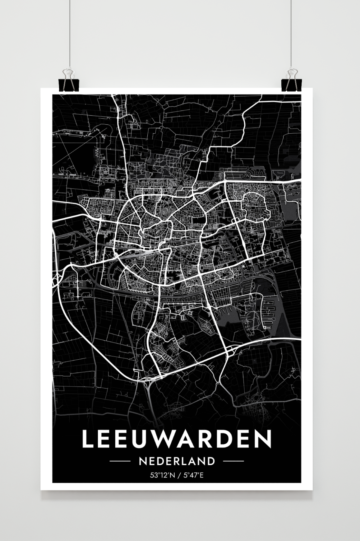 Leeuwarden Map en un interior