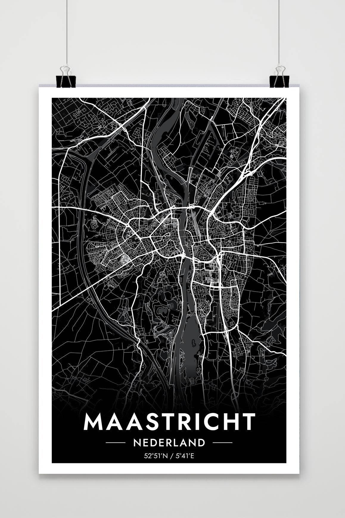 Póster Maastricht Map de 25 Artstreet