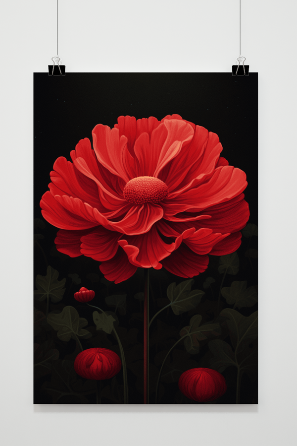 Rote Blume Poster