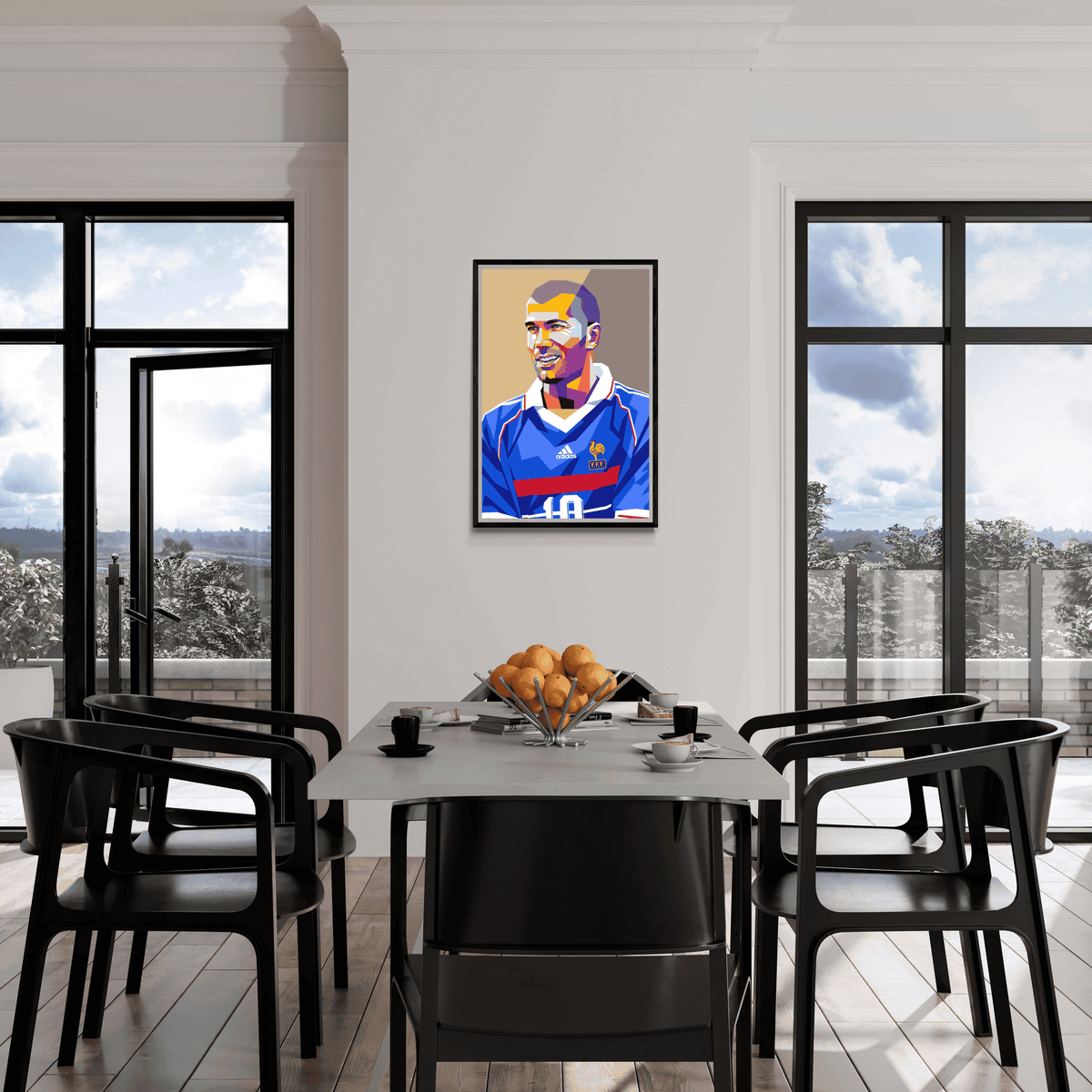 Zidane en un interior