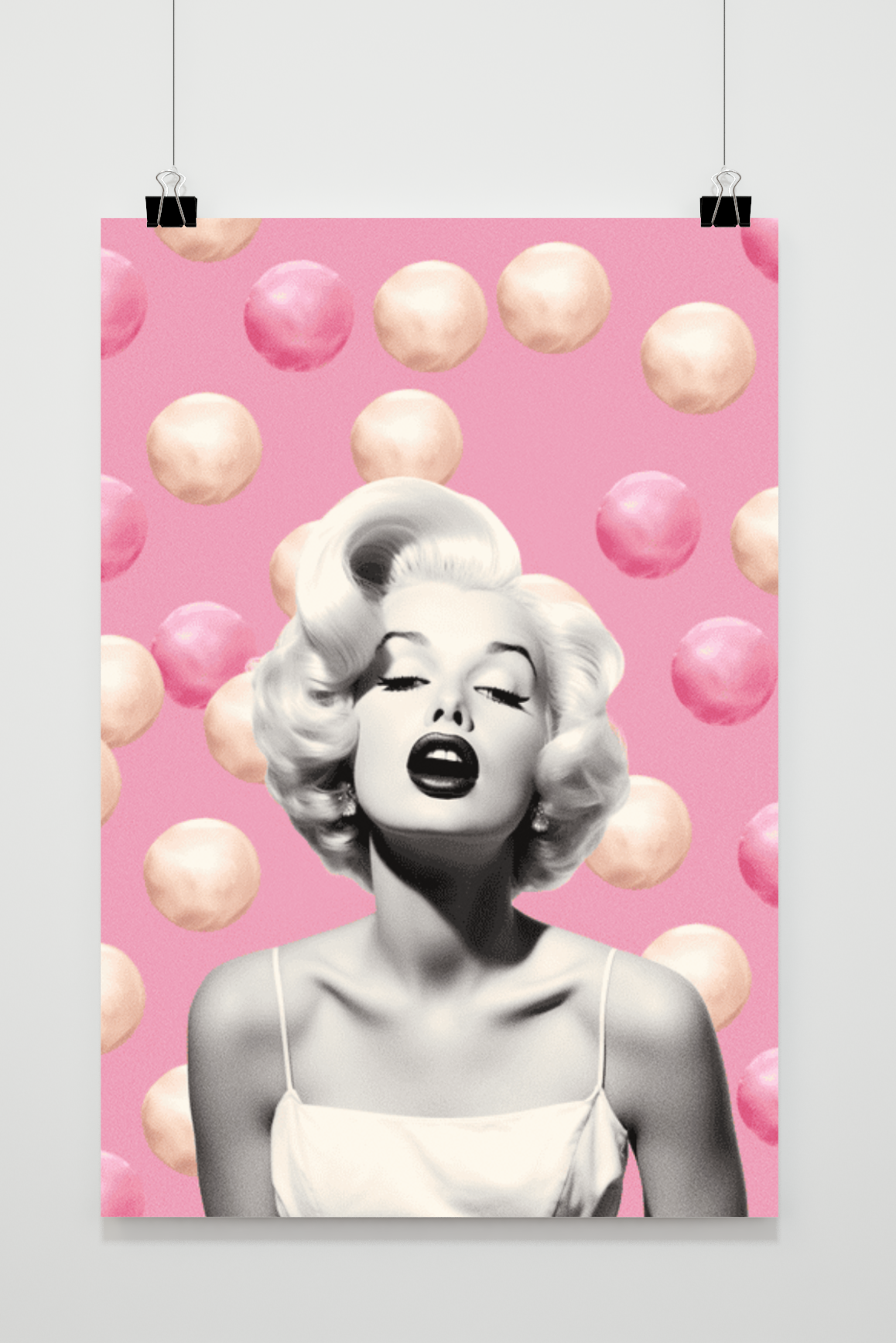 Póster Marilyn Monroe Rosa de 25 Artstreet
