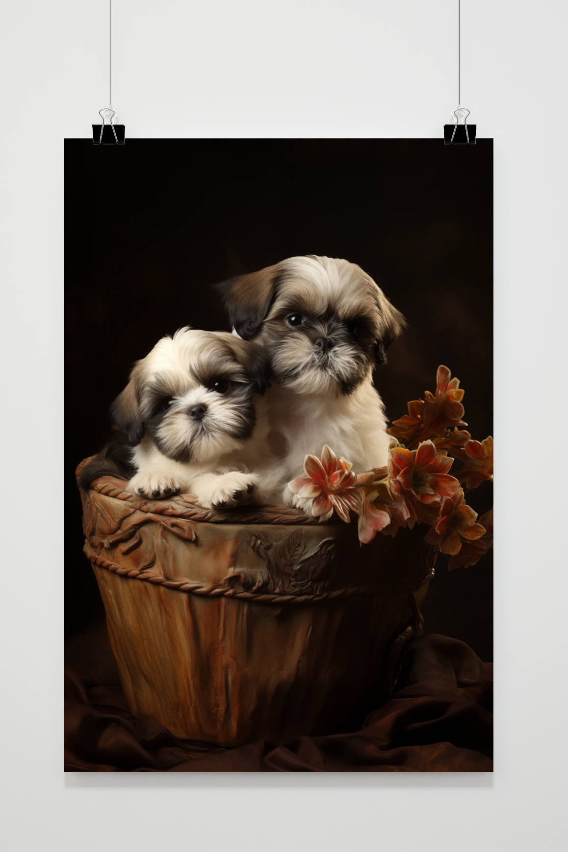 Affiche Chiots Shih Tzus de 25 Artstreet