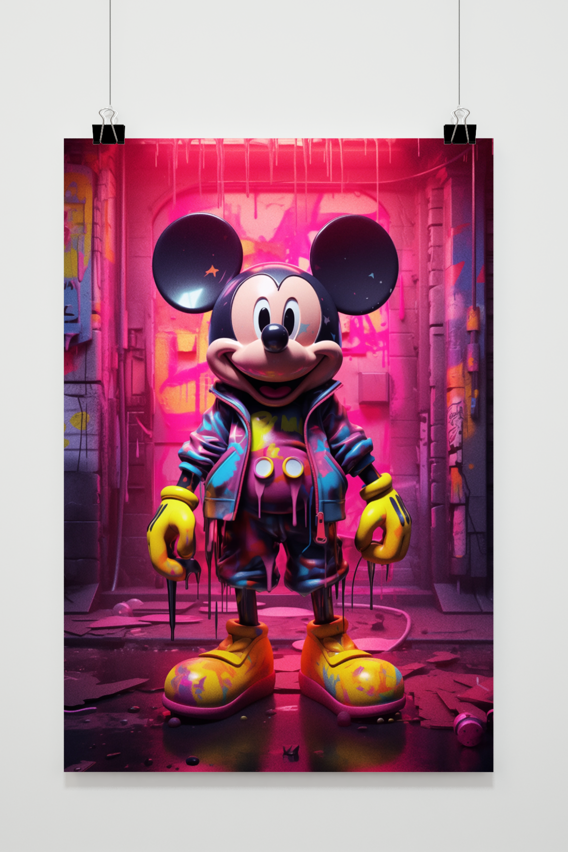 Póster Mickey Mouse Rosa de 25 Artstreet