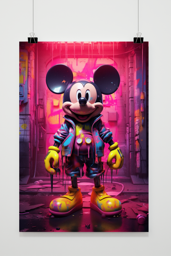 Mickey Mouse Roze poster