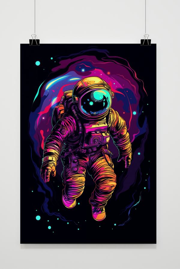 Affiche Astronaute Univers