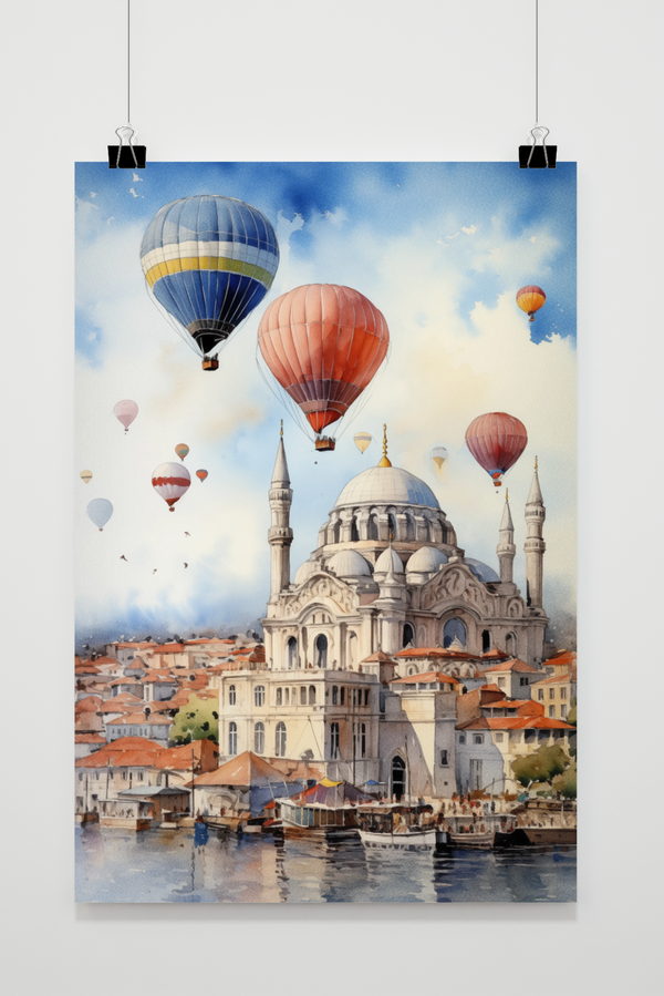 Póster Globos Aerostáticos Estambul
