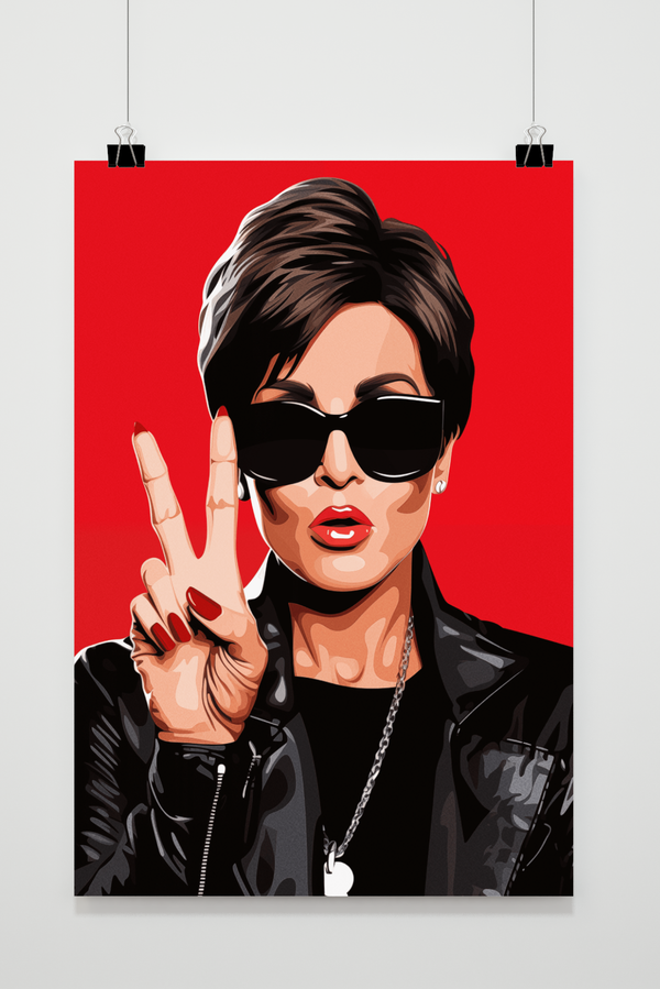 Kris Jenner Peace Poster