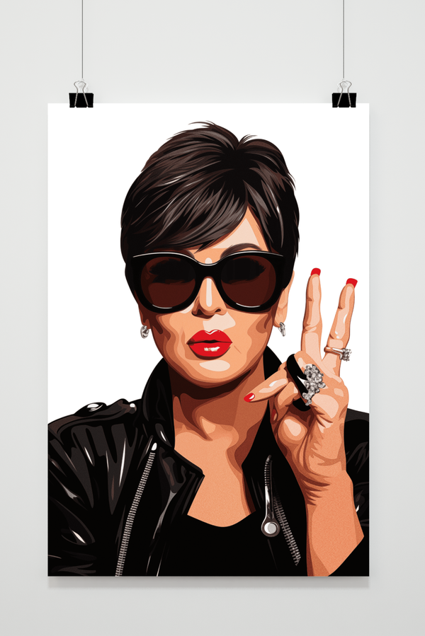 Kris Jenner Weiß Poster