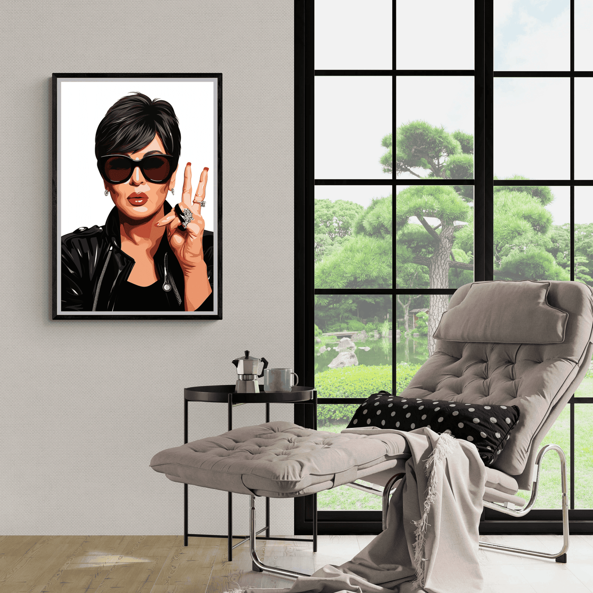 Kris Jenner Blanco en un interior