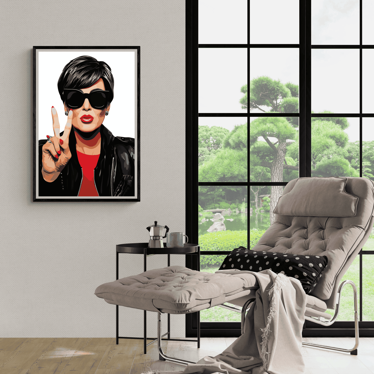 Kris Jenner en un interior