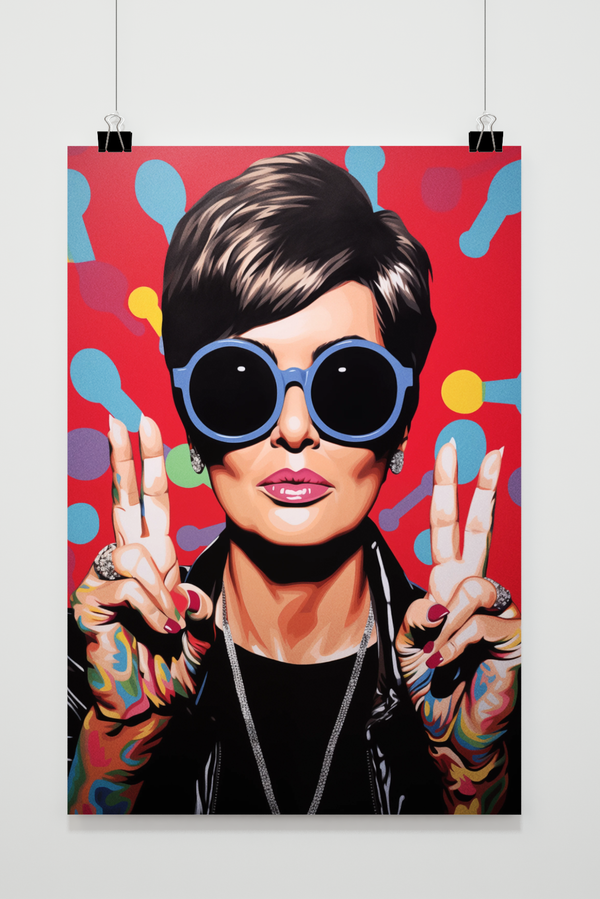 Kris Jenner Blau Poster