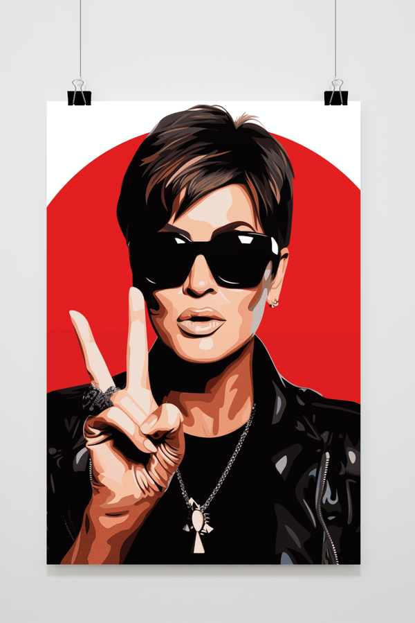 Affiche Kirs Jenner Rouge Blanc