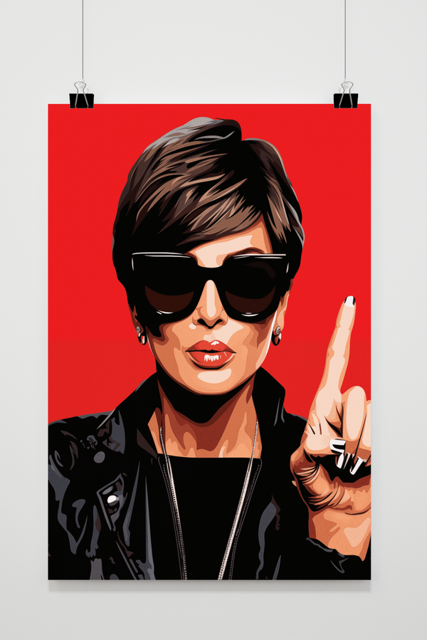 Póster Kris Jenner Gafas Rojas