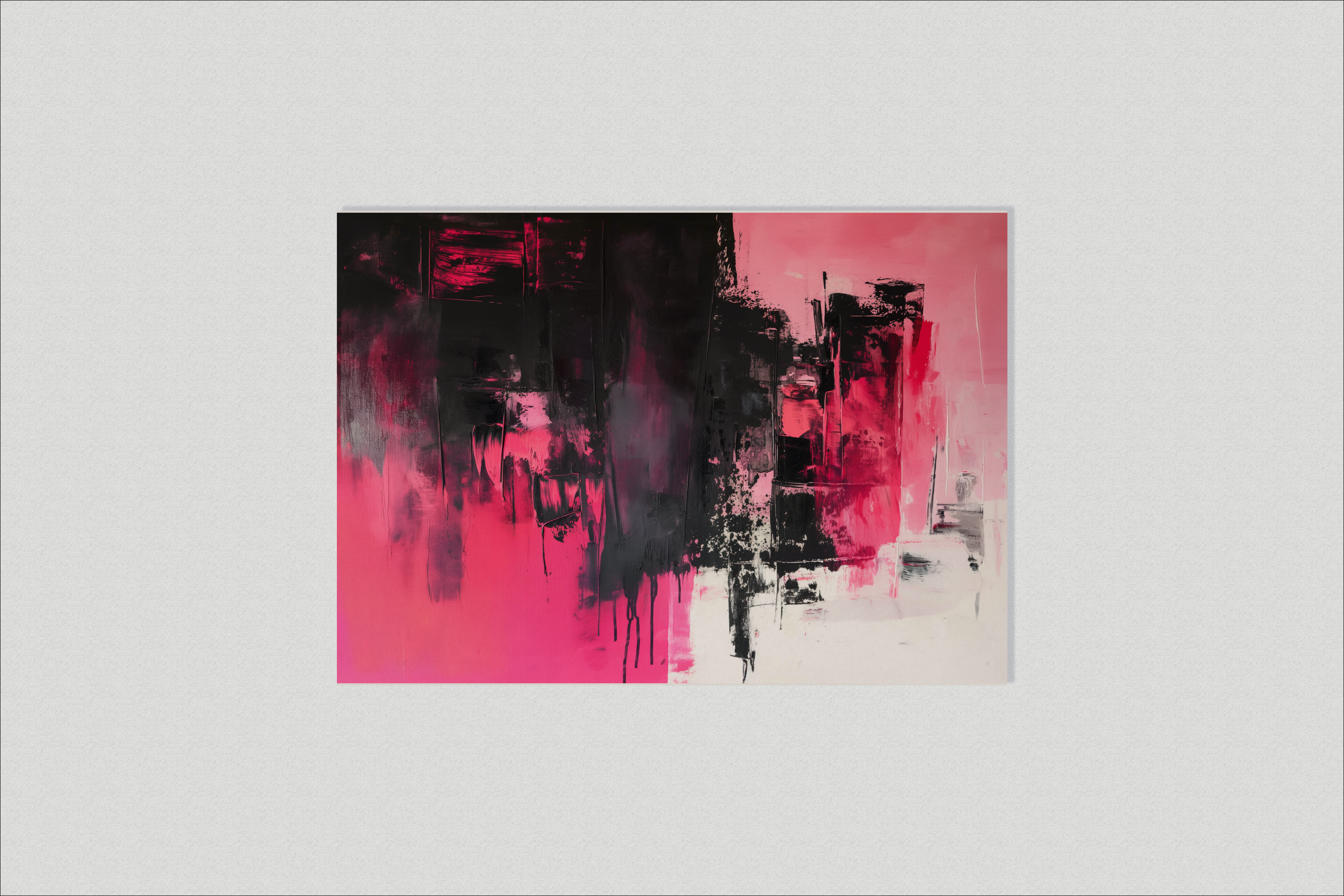 Pink Black Abstract