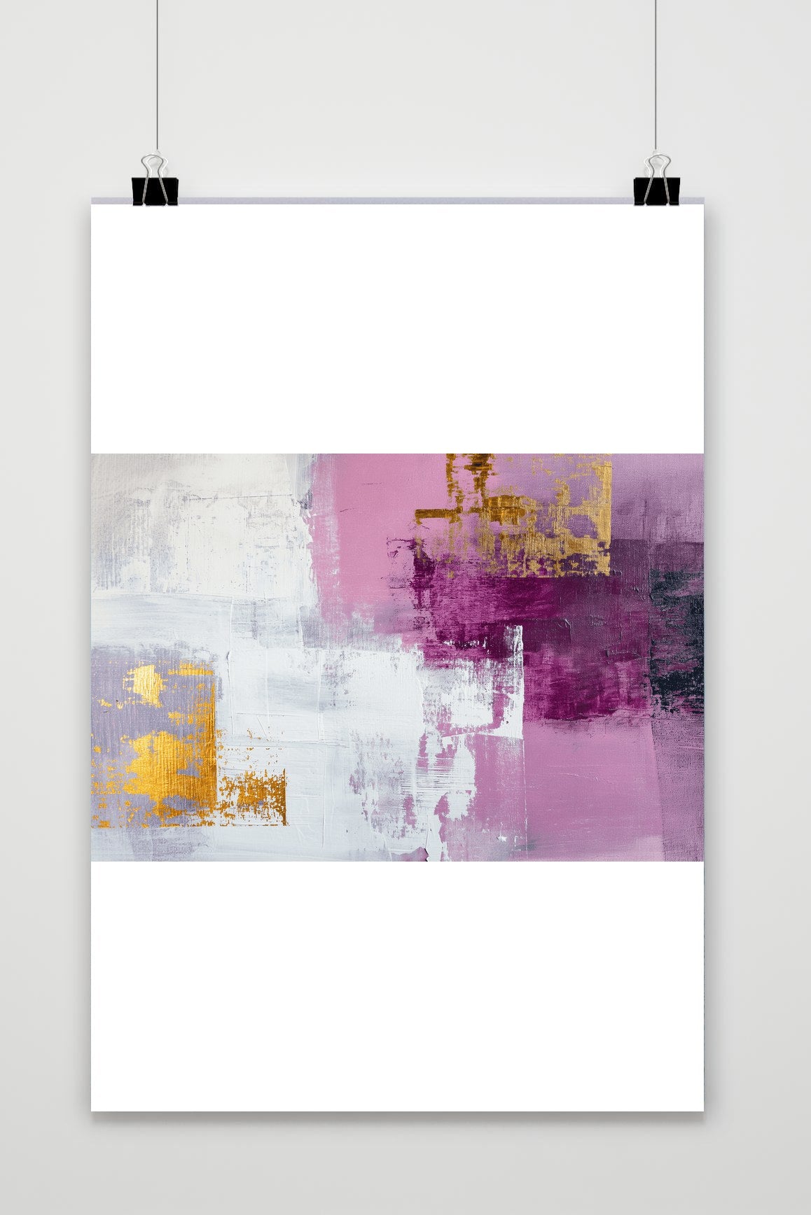 Póster Abstracto Rosa y Dorado de 25 Artstreet