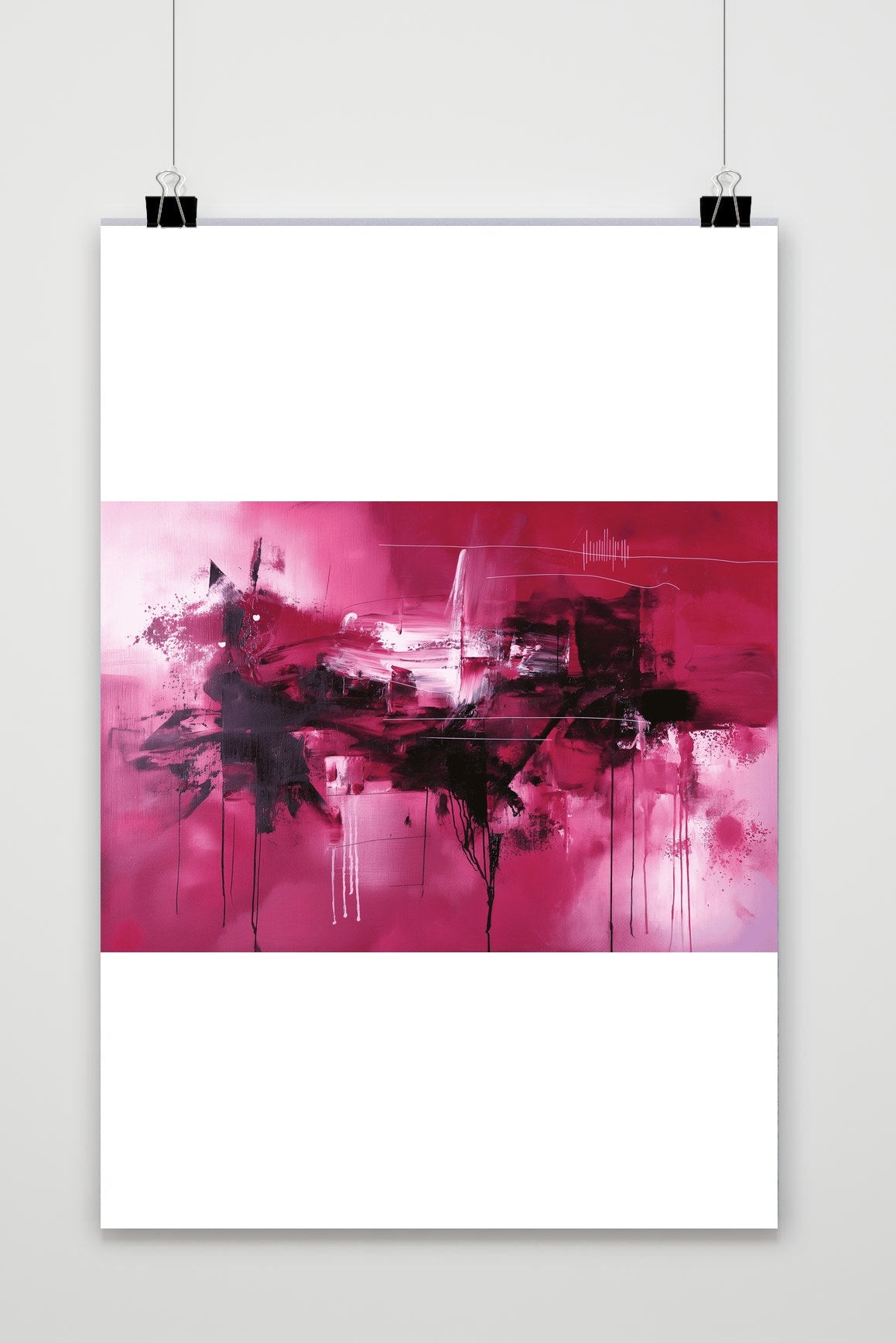 Póster Abstracto Rojo y Rosa de 25 Artstreet