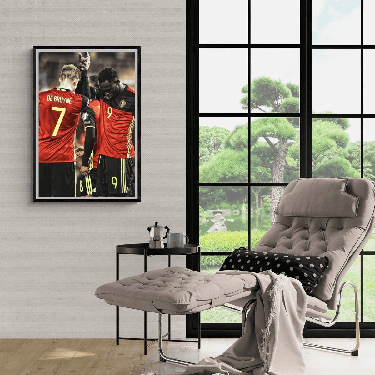 Lukaku y De Bruyne en un interior