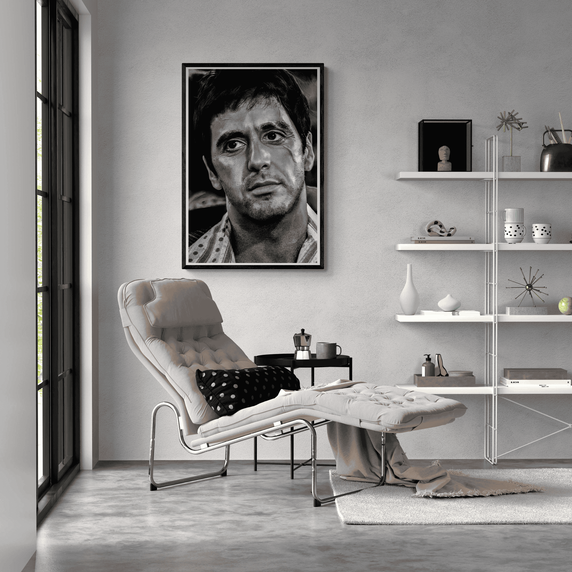 Tony Montana Zwart Wit