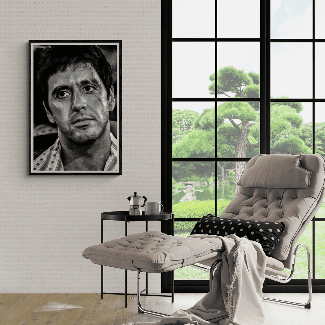 Tony Montana Zwart Wit