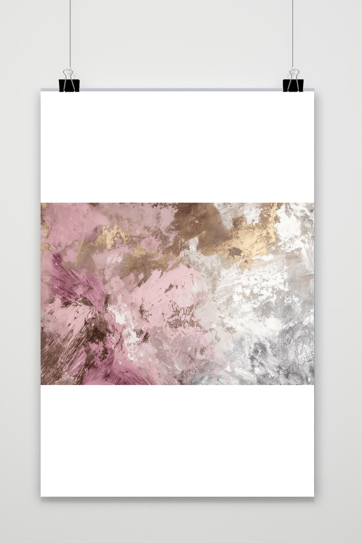 Póster Rosa Blanco Abstracto de 25 Artstreet
