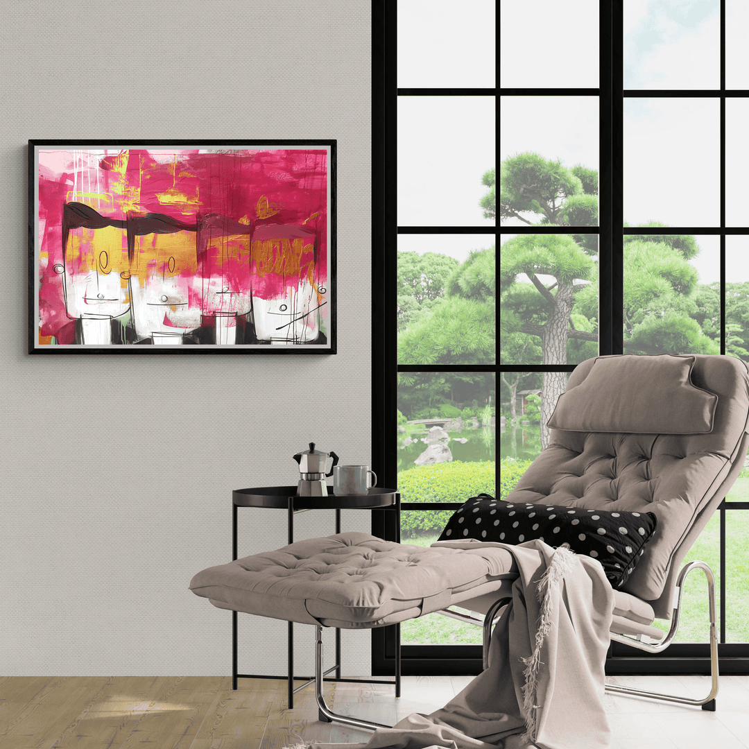 Abstract goud roze koppen