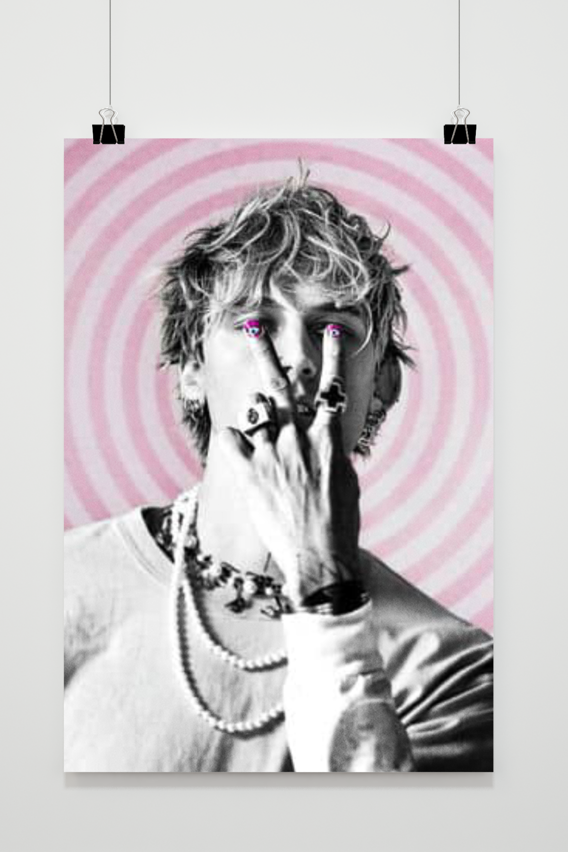 Póster Machine Gun Kelly Rosa de 25 Artstreet