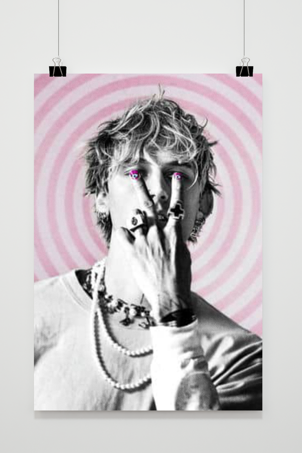 Póster Machine Gun Kelly Rosa