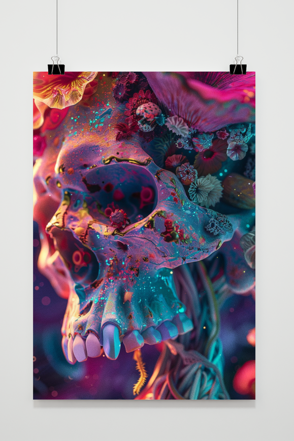 Póster Día de Muertos Calavera de 25 Artstreet