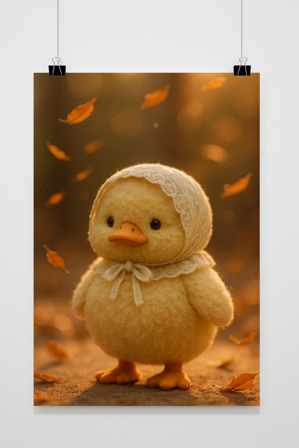 Duckling Knitted Animals Plush Toy Babyposter Autumn Poster von 25 Artstreet