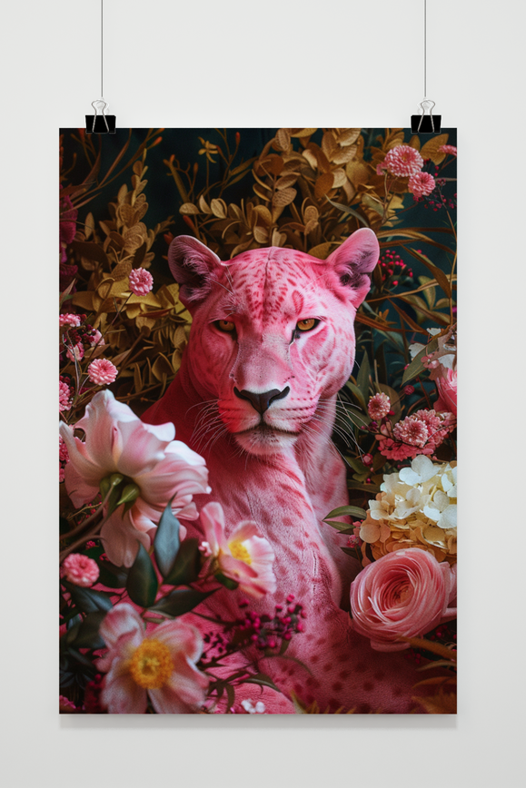 Póster Jaguar Rosa