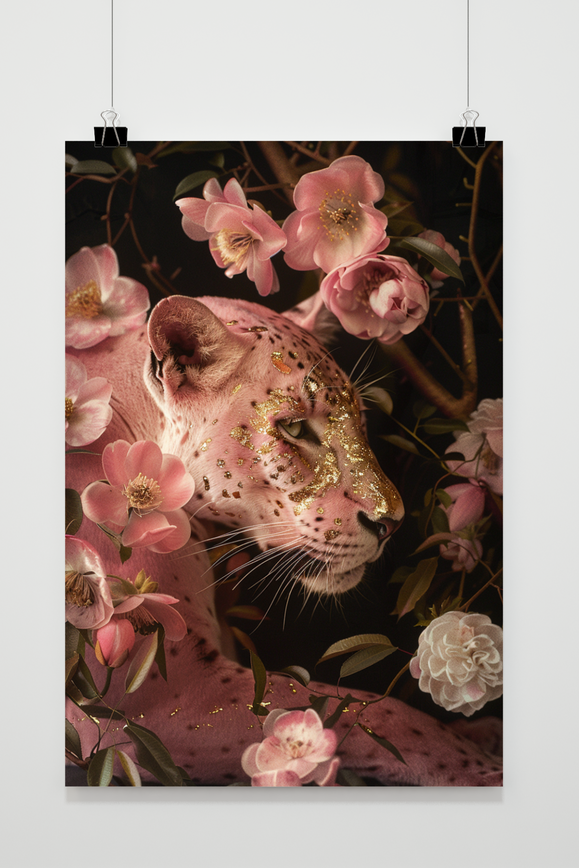 Póster Jaguar Rosa Dorado de 25 Artstreet