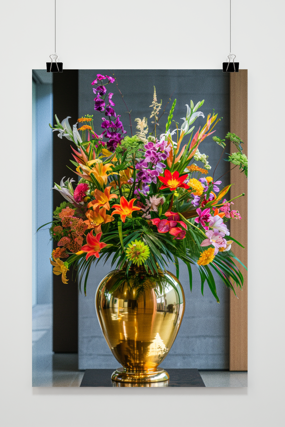 Vase mit Blumen Poster